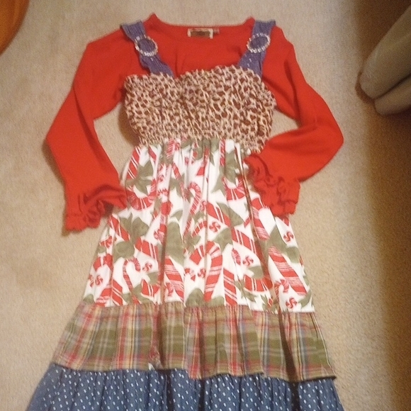 Vintage Couture Dress Of Many Colors Size 8 - Picture 8 of 8